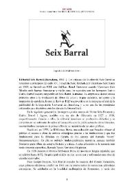 Editorial Seix Barral [editorial] (Barcelona, 1911- ) [Semblanza] / Beatriz Tapias Frutos | Biblioteca Virtual Miguel de Cervantes