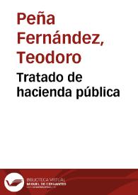 Tratado de hacienda pública | Biblioteca Virtual Miguel de Cervantes