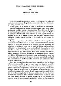 Unas palabras sobre pintura / por Francisco San José | Biblioteca Virtual Miguel de Cervantes