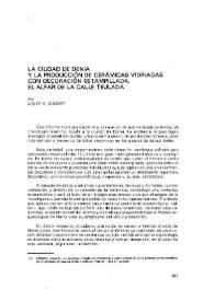 Arqueología urbana en Valencia: una jarrita con texto poético / por Josep Vicent Lerma y Carmen Barceló | Biblioteca Virtual Miguel de Cervantes