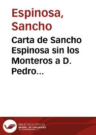 Carta de Sancho Espinosa sin los Monteros a D. Pedro Valderabano ... en que le hace relacion de las fiestas que celebrò ... Valencia con motivo de la Beatificacion de ... Nicolas Factor, y Gaspar Bono, en Agosto de 1787 [Texto impreso] | Biblioteca Virtual Miguel de Cervantes
