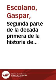 Segunda parte de la decada primera de la historia de la ... ciudad y Reyno de Valencia | Biblioteca Virtual Miguel de Cervantes