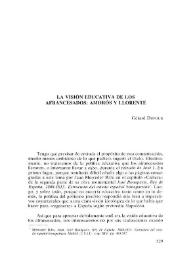 La visión educativa de los afrancesados: Amorós y Llorente / Gérard Dufour | Biblioteca Virtual Miguel de Cervantes