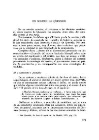 Un soneto de Quevedo / Emilio Carilla | Biblioteca Virtual Miguel de Cervantes