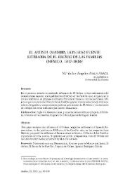 El Artista (Madrid, 1835-1836) fuente literaria de El Recreo de las Familias (México, 1837-1838) / M.ª Ángeles Ayala Aracil | Biblioteca Virtual Miguel de Cervantes