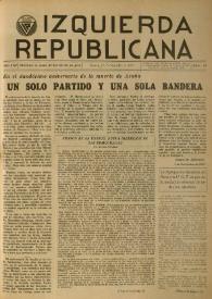 Izquierda Republicana. Año XIII, núm. 81, diciembre de 1952 | Biblioteca Virtual Miguel de Cervantes