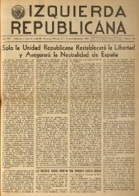 Izquierda Republicana. Año XIV, núm. 86, agosto-septiembre de 1953 | Biblioteca Virtual Miguel de Cervantes