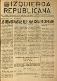 Izquierda Republicana. Año XV, núm. 89, enero-febrero de 1954 | Biblioteca Virtual Miguel de Cervantes