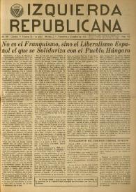 Izquierda Republicana. Año XVII, núm. 103, noviembre-diciembre de 1956 | Biblioteca Virtual Miguel de Cervantes