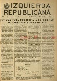 Izquierda Republicana. Año XVIII, núm. 104, enero-febrero de 1957 | Biblioteca Virtual Miguel de Cervantes