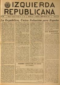 Izquierda Republicana. Año XVIII, núm. 108, agosto-septiembre de 1957 | Biblioteca Virtual Miguel de Cervantes