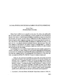 "La casa junto al río" de Elena Garro y el gótico-femenino / Anita Stoll | Biblioteca Virtual Miguel de Cervantes