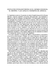 Contactos interlingüísticos en el mundo hispánico: el español y las lenguas indígenas de América / Ángel Rosenblat | Biblioteca Virtual Miguel de Cervantes