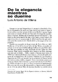 De la elegancia mientras se duerme / Luis Antonio de Villena | Biblioteca Virtual Miguel de Cervantes