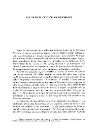 Un nuevo códice gongorino  / Vern G. Williamsen | Biblioteca Virtual Miguel de Cervantes