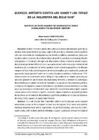 Quevedo, antídoto contra los "whigs" y los "tories" en la Inglaterra del siglo XVIII / María José Alonso Veloso | Biblioteca Virtual Miguel de Cervantes