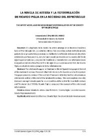 La novela del artista y la reformulación de Ricardo Piglia en la sociedad del espectáculo / Inmaculada Donaire del Yerro | Biblioteca Virtual Miguel de Cervantes