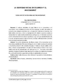 La identidad social en Colombia y el "macondismo" / Édar García Dussán | Biblioteca Virtual Miguel de Cervantes