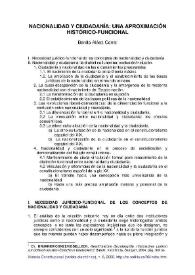 Nacionalidad y ciudadanía: una aproximación histórico-funcional / Benito Aláez Corral | Biblioteca Virtual Miguel de Cervantes