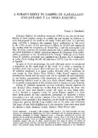 A Cuban´s reply to Galdós: "El caballero encantado y la moza esquiva" / Vernon A. Chamberlin | Biblioteca Virtual Miguel de Cervantes