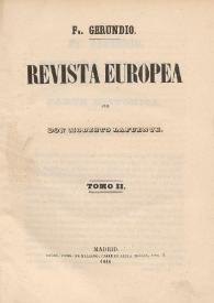 Revista europea. Tomo II / por Don Modesto Lafuente | Biblioteca Virtual Miguel de Cervantes