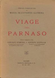 Viage del Parnaso / Miguel de Cervantes Saavedra ; edición publicada por Rodolfo Schevill y Adolfo Bonilla | Biblioteca Virtual Miguel de Cervantes