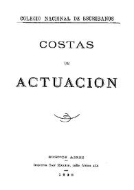 Costas de Actuación | Biblioteca Virtual Miguel de Cervantes