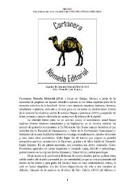 Cartonera Nómada Editorial (2014- ) [Semblanza] / Mary Carmen Lara Orozco | Biblioteca Virtual Miguel de Cervantes