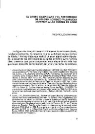 El grupo valenciano y el reformismo de Joaquín Lorenzo Villanueva anterior a las Cortes de Cádiz / Vicente León Navarro | Biblioteca Virtual Miguel de Cervantes