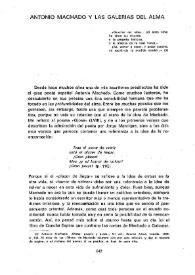 Antonio Machado y las galerías del alma / Armand F. Baker | Biblioteca Virtual Miguel de Cervantes