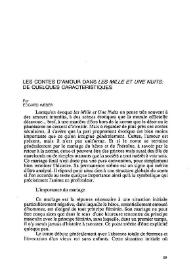Les contes d'amour dans "Les mille et une nuits": de quelques caracteristiques / Edgard Weber | Biblioteca Virtual Miguel de Cervantes