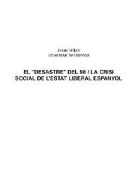 El "desastre" del 98 y la crisis social del Estado liberal español / Jesús Millán García-Varela | Biblioteca Virtual Miguel de Cervantes