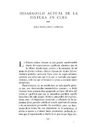 Desarrollo actual de la pintura en Cuba / por Jesús Fernández Castelló | Biblioteca Virtual Miguel de Cervantes