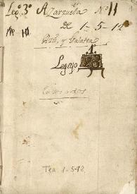 Azis y Galatea : Zarzuela / [José de Cañizares] | Biblioteca Virtual Miguel de Cervantes