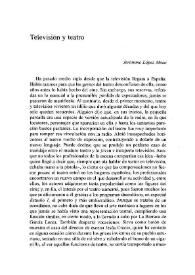 Televisión y teatro / Jerónimo López Mozo | Biblioteca Virtual Miguel de Cervantes