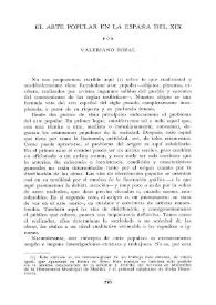 El arte popular en la España del XIX / por Valeriano Bozal | Biblioteca Virtual Miguel de Cervantes