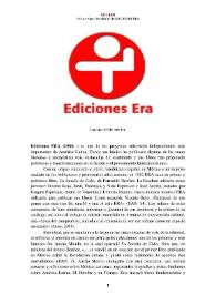 Ediciones ERA (1960- ) [Semblanza] / Valeria Añón | Biblioteca Virtual Miguel de Cervantes