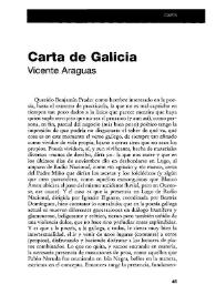 Carta de Galicia / Vicente Araguas | Biblioteca Virtual Miguel de Cervantes