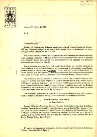 Carta del Ateneo Español de México a Calos Esplá. México, enero de 1949 | Biblioteca Virtual Miguel de Cervantes