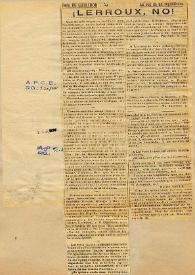 ¡Lerroux, no! / C. E. | Biblioteca Virtual Miguel de Cervantes