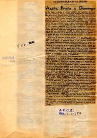 Azaña, Prieto y Domingo | Biblioteca Virtual Miguel de Cervantes