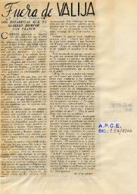 Los estadistas que no quieren romper con Franco / El Valijero | Biblioteca Virtual Miguel de Cervantes