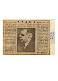 Azaña / Carlos Esplá | Biblioteca Virtual Miguel de Cervantes