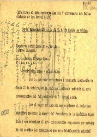 Adhesión de la CNT al homenaje a Manuel Azaña | Biblioteca Virtual Miguel de Cervantes