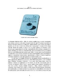 La Máquina Eléctrica (1976 - 1982) [Semblanza] / Jacinto Martínez Olvera | Biblioteca Virtual Miguel de Cervantes
