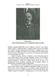 Desiderio Lagrange (1849-1926) [Semblanza] / Felipe Bárcenas García | Biblioteca Virtual Miguel de Cervantes