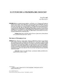 El futuro de la filosofía del derecho / Luigi Ferrajoli | Biblioteca Virtual Miguel de Cervantes