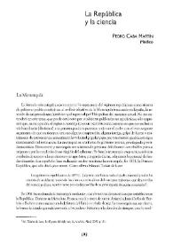 La República y la ciencia / Pedro Caba Martín | Biblioteca Virtual Miguel de Cervantes