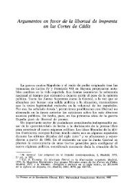 Argumentos en favor de la libertad de imprenta en las Cortes de Cádiz / Emilio La Parra López | Biblioteca Virtual Miguel de Cervantes