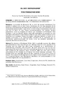 El Rey Depredador / Encarna García Monerris, Carmen García Monerris | Biblioteca Virtual Miguel de Cervantes